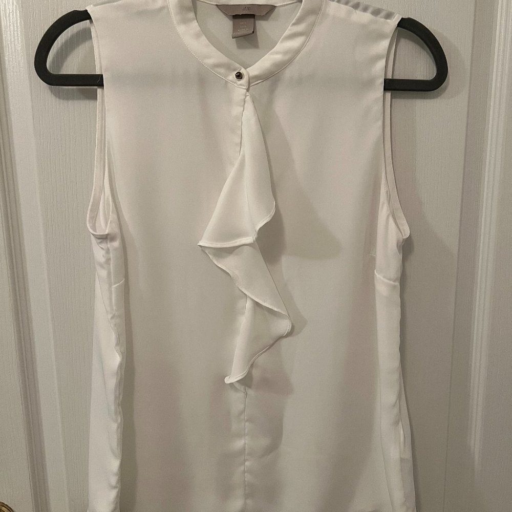 Women's Work Sleeveless Blouse White